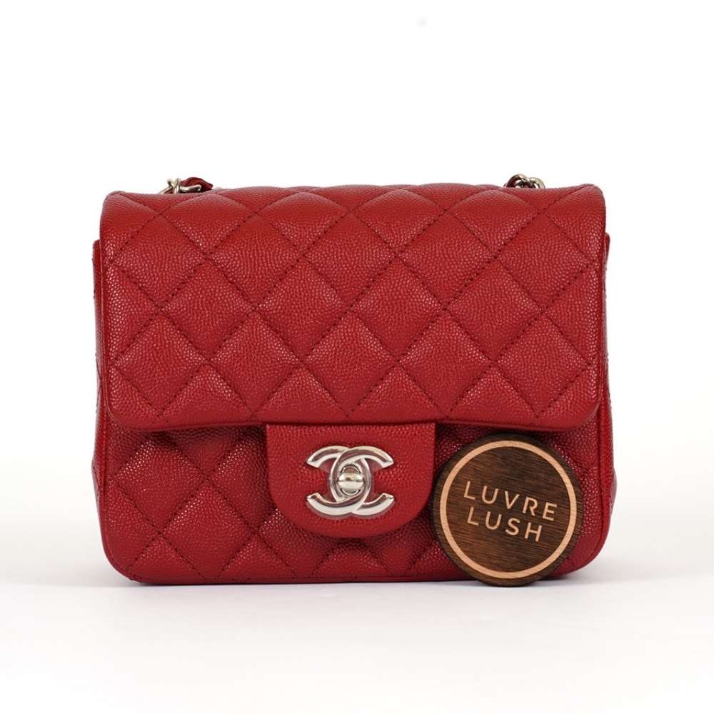 ❌SOLD❌ Chanel 17b Red Square Mini Flap Bag